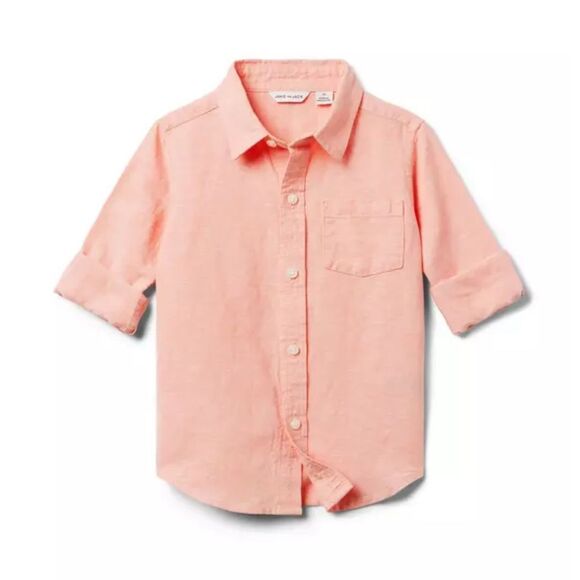 Janie and Jack Other - Janie and Jack Baby The Linen-Cotton Shirt in Coral Size 12/18 Months
